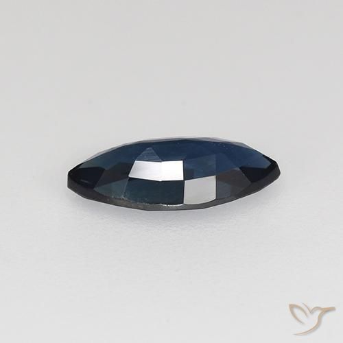Saphir Bleu nuit naturelle Marquise, 0.64 ct, VVS-VS