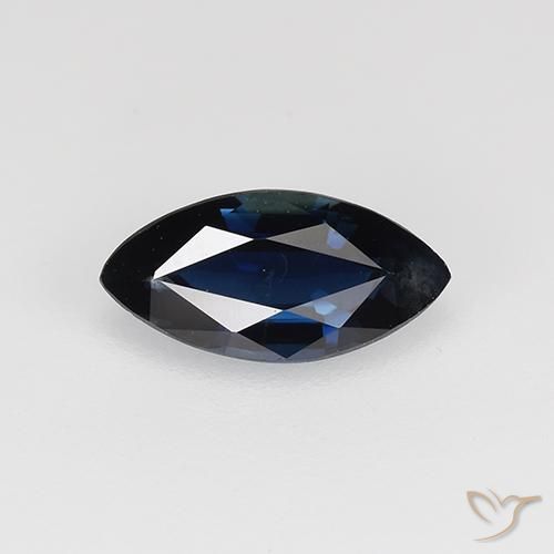 0.70ct Naturel Bleu foncé Saphir, Marquise, VVS-VS, Photo A