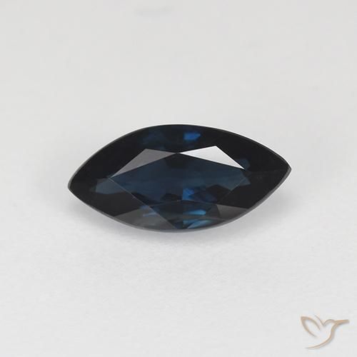 0.77ct Naturel Bleu noirâtre Saphir, Marquise, VVS-VS