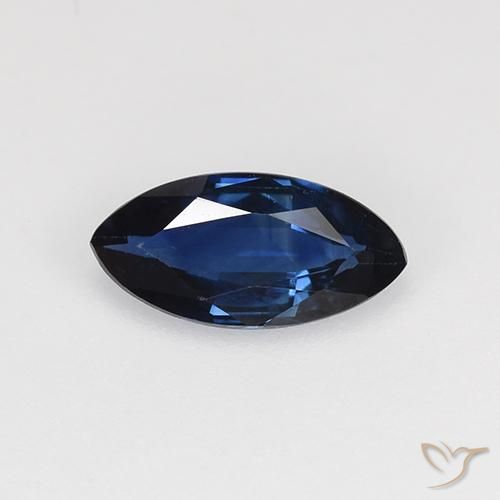 0.61ct Naturel Bleu foncé Saphir, Marquise, VVS-VS