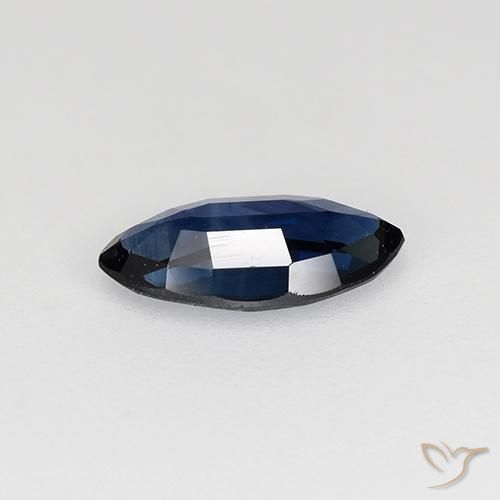 Saphir Bleu foncé naturelle Marquise, 0.61 ct, VVS-VS