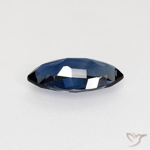 Saphir Bleu minuit naturelle Marquise, 0.65 ct, VVS-VS