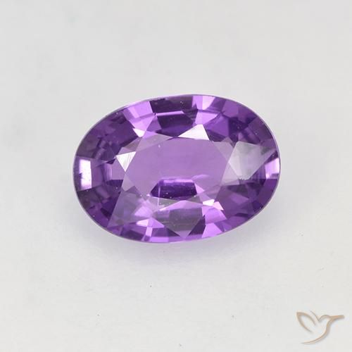0.78ct Naturel Violet vif Saphir, ovale, VVS