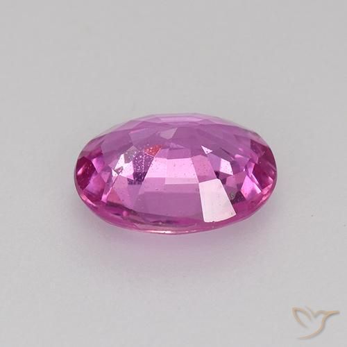 Saphir Rose pourpre royal naturelle ovale, 0.73 ct, VVS-VS