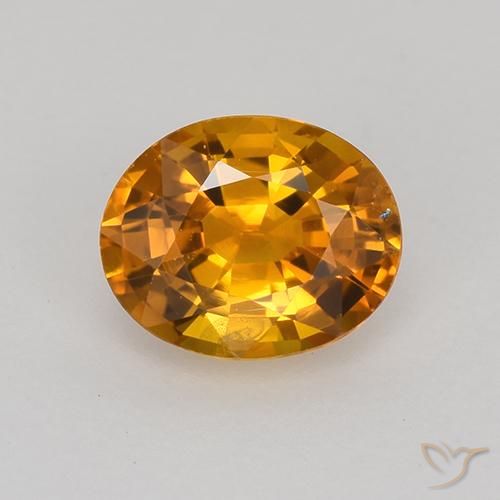0.80ct Naturel Orange brun Saphir, ovale, VVS-VS