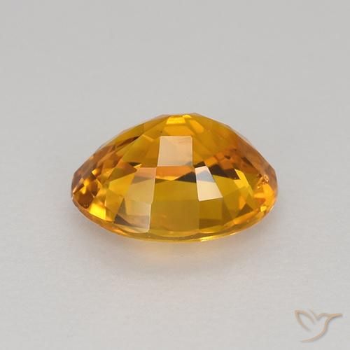 Saphir Orange brun naturelle ovale, 0.80 ct, VVS-VS