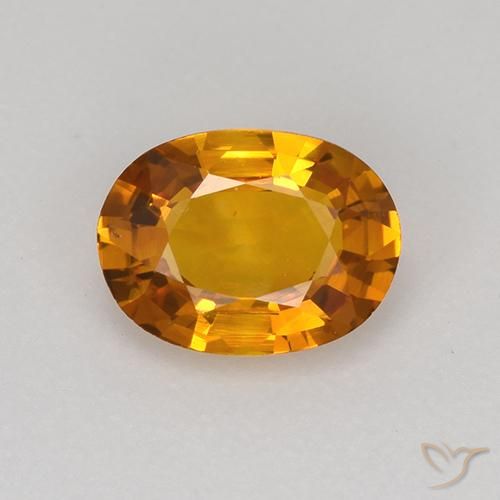 0.77ct Naturel Orange moyen Saphir, ovale, VS