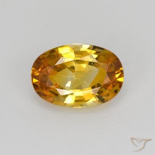 0.92ct Naturel Orange-or Saphir, ovale, VS