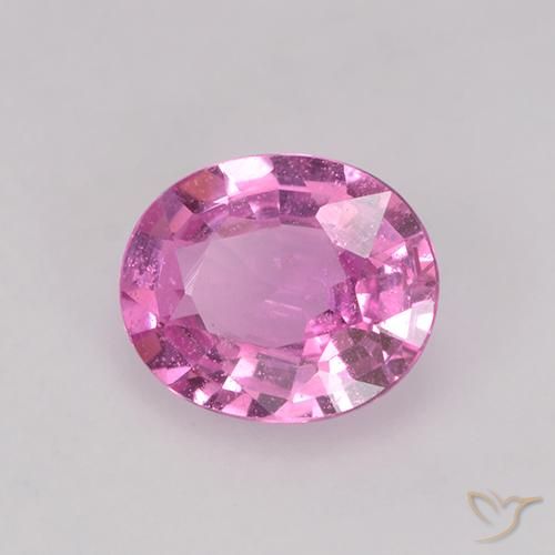 Saphir Rose pourpre royal naturelle ovale, 0.73 ct, VS