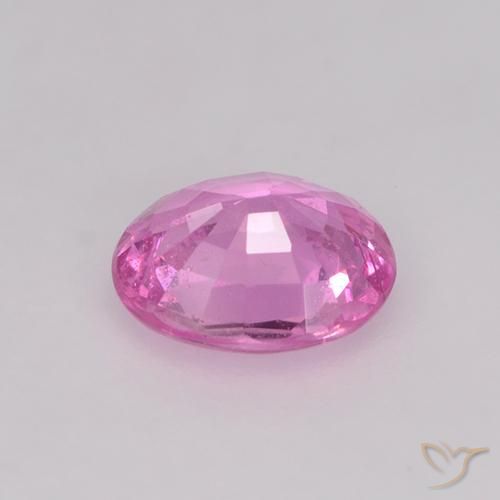 Saphir Rose pourpre royal naturelle ovale, 0.73 ct, VS