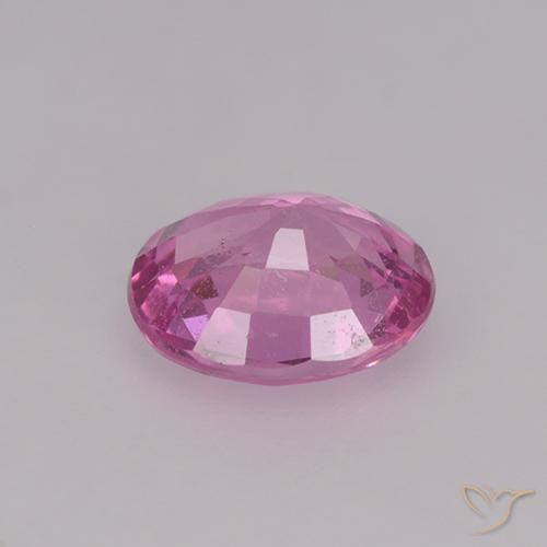 Saphir Rose pourpre royal naturelle ovale, 0.78 ct, VS
