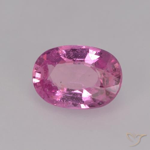 Saphir Rose moyen naturelle ovale, 0.73 ct, VS