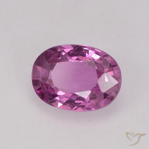 Saphir Violet Rosâtre naturelle ovale, 0.86 ct, VS