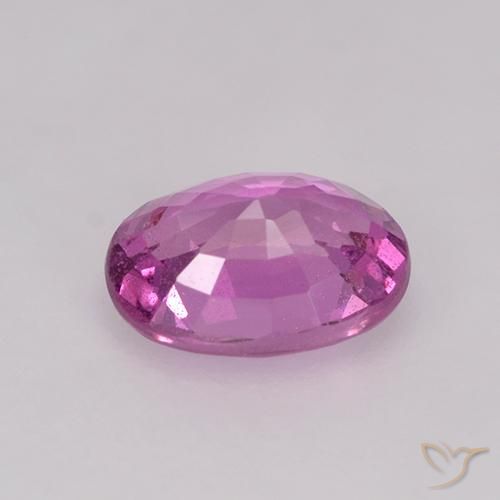 Saphir Violet Rosâtre naturelle ovale, 0.86 ct, VS