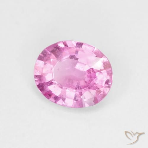 Saphir Rose vif naturelle ovale, 0.68 ct, VS