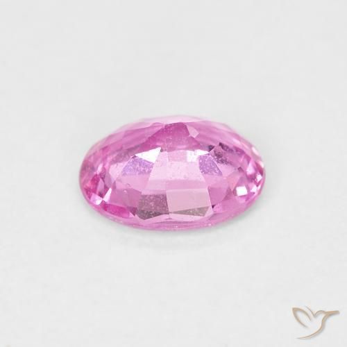 Saphir Rose vif naturelle ovale, 0.68 ct, VS