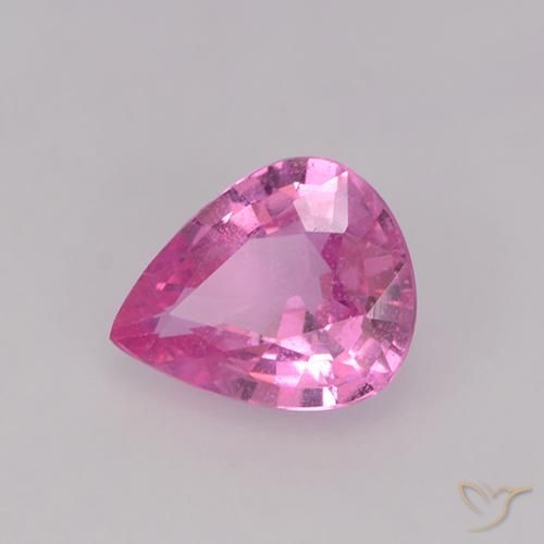 Saphir Rose moyen naturelle En forme de poire, 0.61 ct, VS