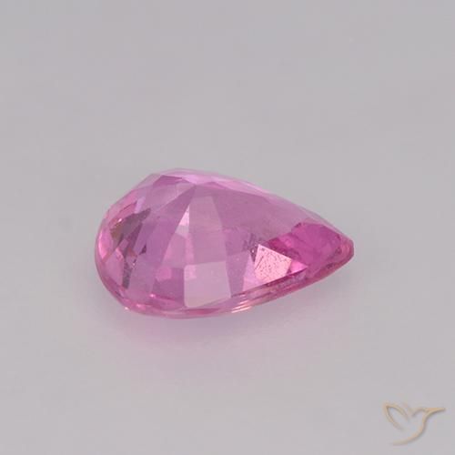 Saphir Rose moyen naturelle En forme de poire, 0.61 ct, VS