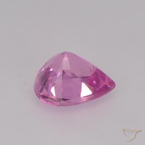 Saphir Pourpre intense naturelle En forme de poire, 0.74 ct, VS
