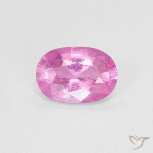 Saphir Rose vif naturelle ovale, 0.79 ct, VS