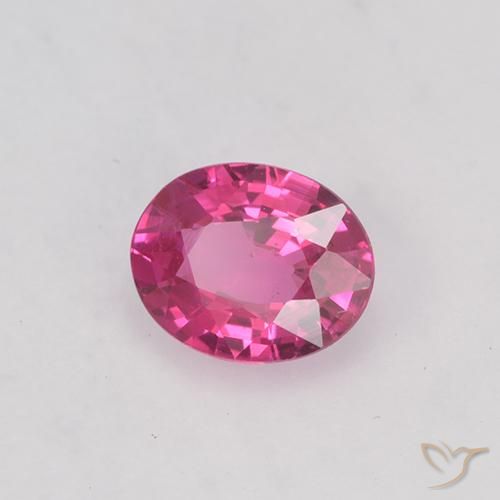 Saphir Rose vif naturelle ovale, 0.42 ct, VVS-VS