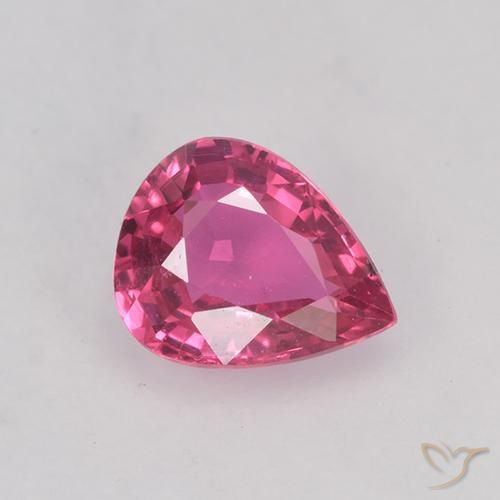 0.69ct Naturel Rose moyen Saphir, En forme de poire, VVS-VS