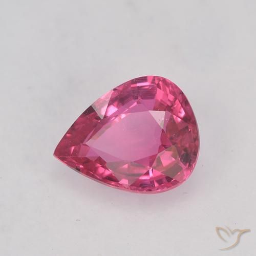 Saphir Rose moyen naturelle En forme de poire, 0.69 ct, VVS-VS