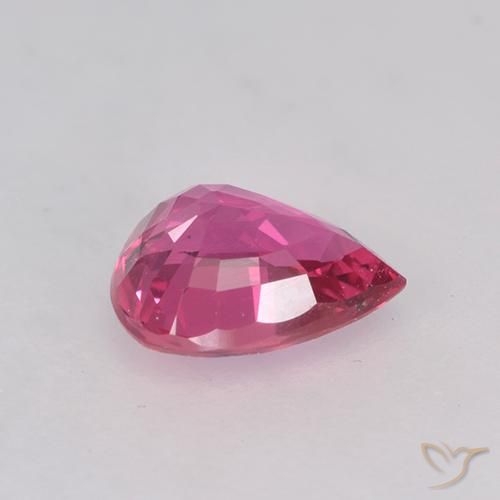 Saphir Rose moyen naturelle En forme de poire, 0.69 ct, VVS-VS