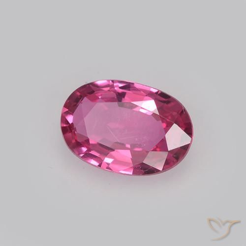 Saphir Rose vif naturelle ovale, 0.49 ct, VVS-VS