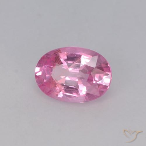 Saphir Rose bubblegum naturelle ovale, 0.65 ct, VVS-VS
