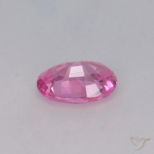 Saphir Rose bubblegum naturelle ovale, 0.65 ct, VVS-VS
