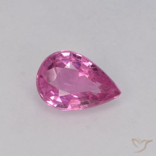 Saphir Pourpre intense naturelle En forme de poire, 0.67 ct, VVS-VS