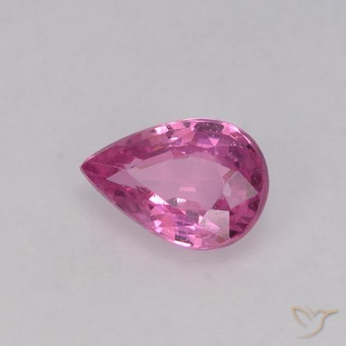 Saphir Pourpre intense naturelle En forme de poire, 0.67 ct, VVS-VS