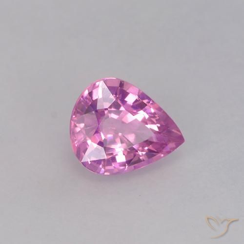 Saphir Rose moyen naturelle En forme de poire, 0.62 ct, VVS