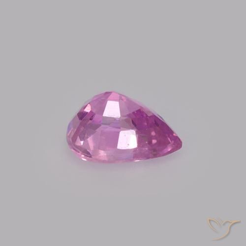 Saphir Rose moyen naturelle En forme de poire, 0.62 ct, VVS