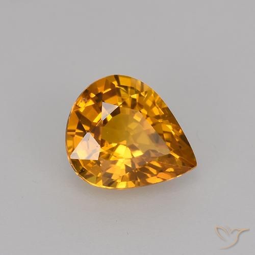 Saphir Or naturelle En forme de poire, 0.79 ct, VS