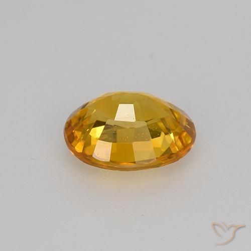 Saphir Orange-or naturelle ovale, 0.75 ct, VVS-VS