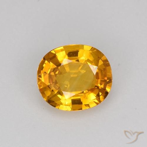 0.75ct Naturel Doré-orange foncé Saphir, ovale, VVS-VS