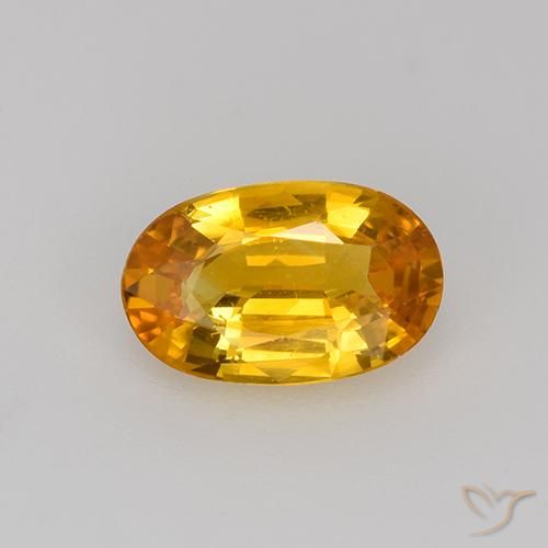 0.83ct Naturel Doré-orange foncé Saphir, ovale, VVS