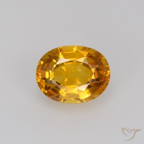 0.81ct Naturel Or orange foncé Saphir, ovale, VVS