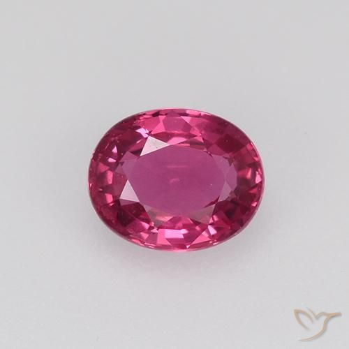 0.45ct Naturel Rouge léger Saphir, ovale, VVS-VS, Photo A