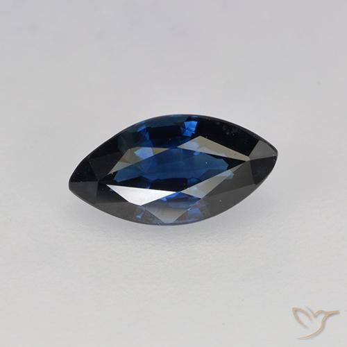 0.76ct Naturel Bleu minuit Saphir, Marquise, VVS