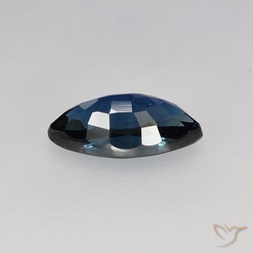 Saphir Bleu minuit naturelle Marquise, 0.76 ct, VVS