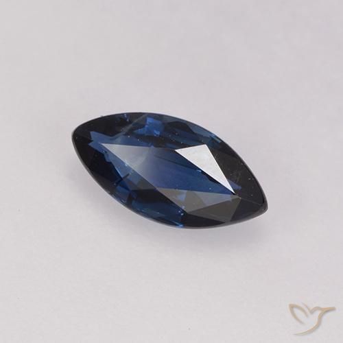Saphir Bleu crépuscule naturelle Marquise, 0.71 ct, VS