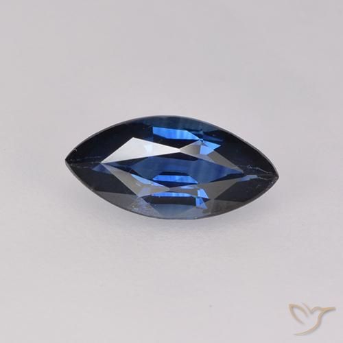 Saphir Bleu crépuscule naturelle Marquise, 0.60 ct, VVS-VS