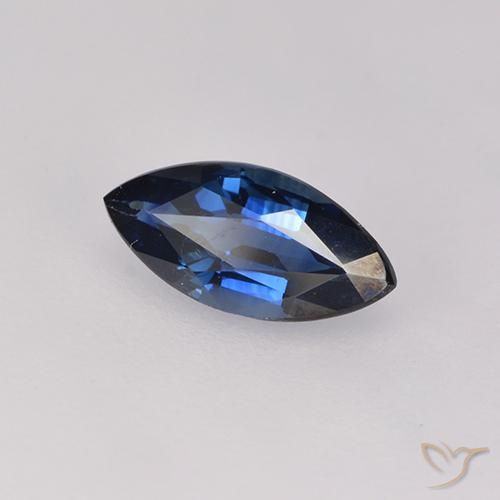 Saphir Bleu crépuscule naturelle Marquise, 0.60 ct, VVS-VS