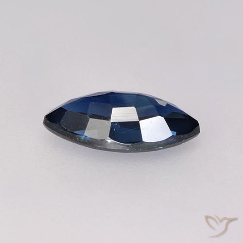 Saphir Bleu minuit naturelle Marquise, 0.76 ct, VVS-VS