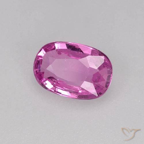 Saphir Rose moyen naturelle ovale, 0.71 ct, VVS-VS