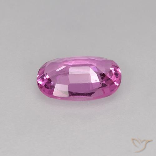 Saphir Rose moyen naturelle ovale, 0.71 ct, VVS-VS