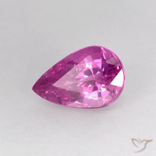 Saphir Rose intense naturelle En forme de poire, 0.54 ct, VVS-VS